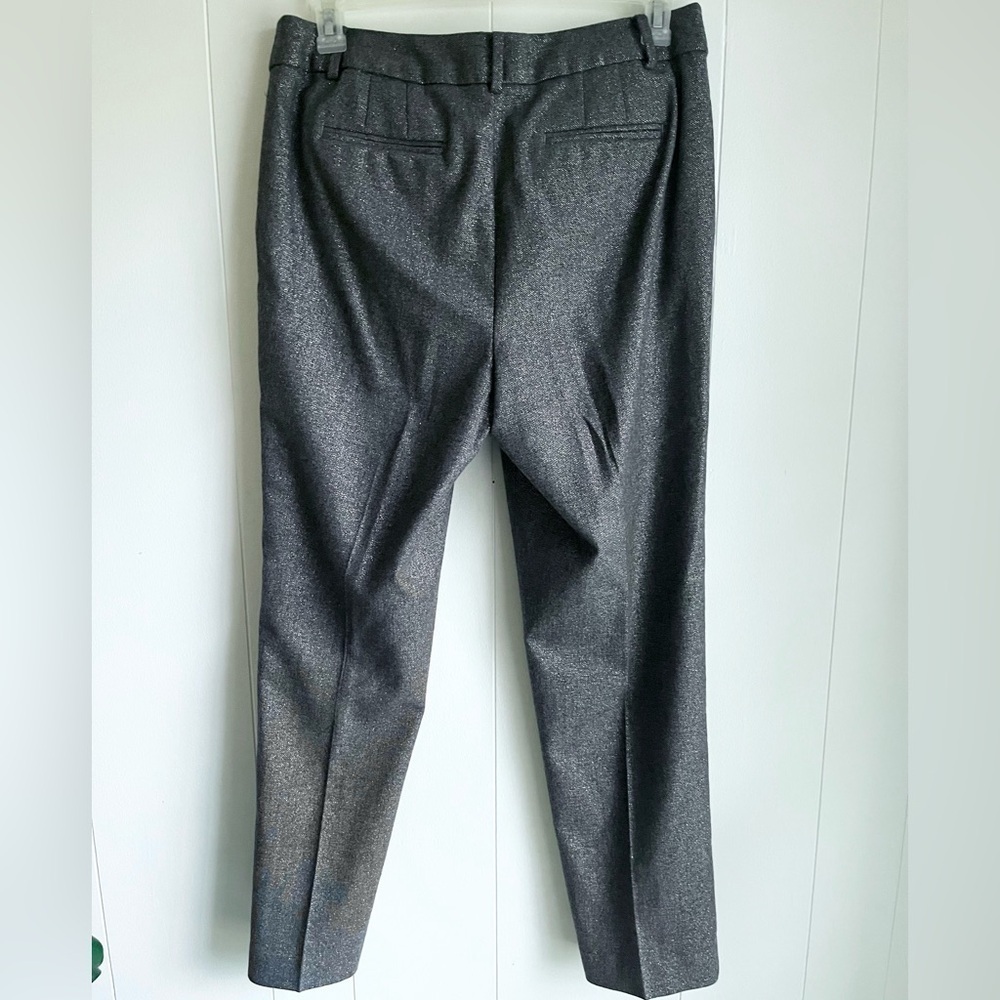 Talbots Wool Blend Metallic High Rise Straight Holiday Brown Office Pants Sz 10 - Picture 2 of 11